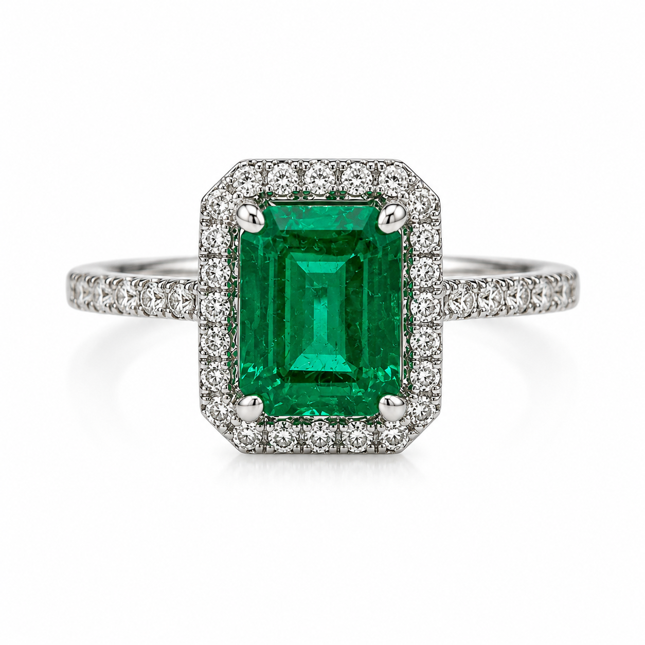 Emerals frame Ring
